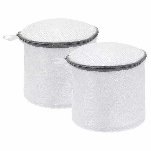Premium Polyester Bra Laundry Bag with Protective Zipper Closure Set of 2 Gray - Picture 1 of 5